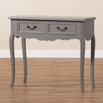 Load image into Gallery viewer, Baxton Studio Capucine Antique French Country Cottage Grey Finished Wood 2-Drawer Console Table
