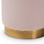 Load image into Gallery viewer, Baxton Studio Alonza Glam Pink Velvet Fabric Upholstered Gold-Finished Ottoman
