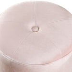 Load image into Gallery viewer, BAXTON STUDIO ALONZA GLAM PINK VELVET FABRIC UPHOLSTERED GOLD-FINISHED OTTOMAN
