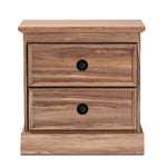 Load image into Gallery viewer, Baxton Studio Ryker Modern And Contemporary Oak Finished 2-Drawer Wood Nightstand
