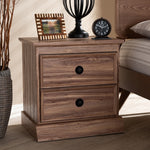 Load image into Gallery viewer, Baxton Studio Ryker Modern And Contemporary Oak Finished 2-Drawer Wood Nightstand
