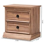 Load image into Gallery viewer, Baxton Studio Ryker Modern And Contemporary Oak Finished 2-Drawer Wood Nightstand
