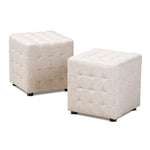 Load image into Gallery viewer, Baxton Studio Elladio Modern and Contemporary Fabric Upholstered Tufted Cube Ottoman (Set of 2)
