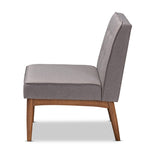 Load image into Gallery viewer, Baxton Studio Arvid Mid-Century Modern Gray Fabric Upholstered Wood Dining Chair
