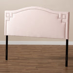 Load image into Gallery viewer, BAXTON STUDIO AUBREY MODERN AND CONTEMPORARY LIGHT PINK VELVET FABRIC UPHOLSTERED KING SIZE HEADBOARD
