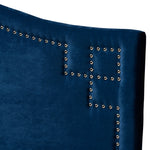 Load image into Gallery viewer, Baxton Studio Aubrey Modern And Contemporary Royal Blue Velvet Fabric Upholstered King Size Headboard
