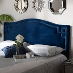 Load image into Gallery viewer, Baxton Studio Aubrey Modern And Contemporary Royal Blue Velvet Fabric Upholstered Full Size Headboard
