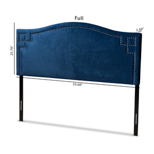 Baxton Studio Aubrey Modern And Contemporary Royal Blue Velvet Fabric Upholstered King Size Headboard