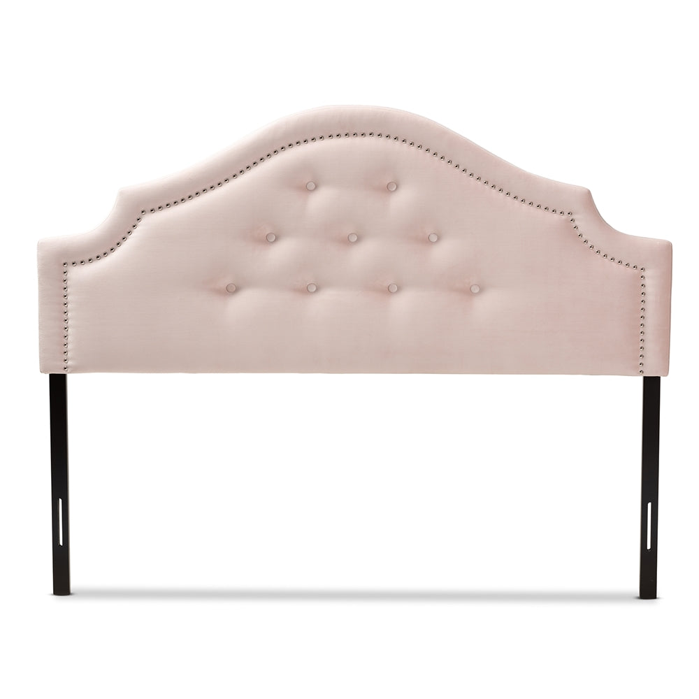 Baxton Studio Cora Modern and Contemporary Velvet Fabric Upholstered Headboard