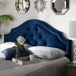 Load image into Gallery viewer, Baxton Studio Cora Modern And Contemporary Royal Blue Velvet Fabric Upholstered Full Size Headboard
