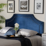 Load image into Gallery viewer, Baxton Studio Avignon Modern And Contemporary Navy Blue Velvet Fabric Upholstered Full Size Headboard
