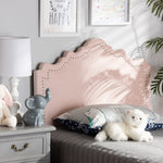 Load image into Gallery viewer, Baxton Studio Nadeen Modern And Contemporary Light Pink Velvet Fabric Upholstered Twin Size Headboard
