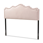 Load image into Gallery viewer, Baxton Studio Nadeen Modern And Contemporary Light Pink Velvet Fabric Upholstered Full Size Headboard
