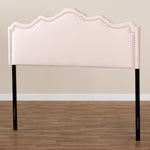 Load image into Gallery viewer, BAXTON STUDIO NADEEN MODERN AND CONTEMPORARY LIGHT PINK VELVET FABRIC UPHOLSTERED FULL SIZE HEADBOARD
