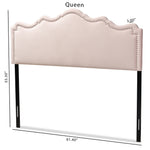 Load image into Gallery viewer, Baxton Studio Nadeen Modern And Contemporary Light Pink Velvet Fabric Upholstered Queen Size Headboard
