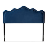 Load image into Gallery viewer, Baxton Studio Nadeen Modern And Contemporary Navy Blue Velvet Fabric Upholstered Full Size Headboard
