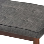 Load image into Gallery viewer, Baxton Studio Itami Mid-Century Modern Dark Grey Fabric Upholstered Medium Oak Finished Wood Dining Bench
