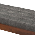 Load image into Gallery viewer, Baxton Studio Alona Mid-Century Modern Medium Grey Fabric Upholstered Wood Dining Bench
