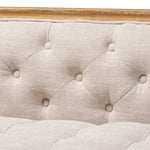 Load image into Gallery viewer, Baxton Studio Agnes French Provincial Beige Linen Fabric Upholstered And White-Washed Oak Wood Sofa
