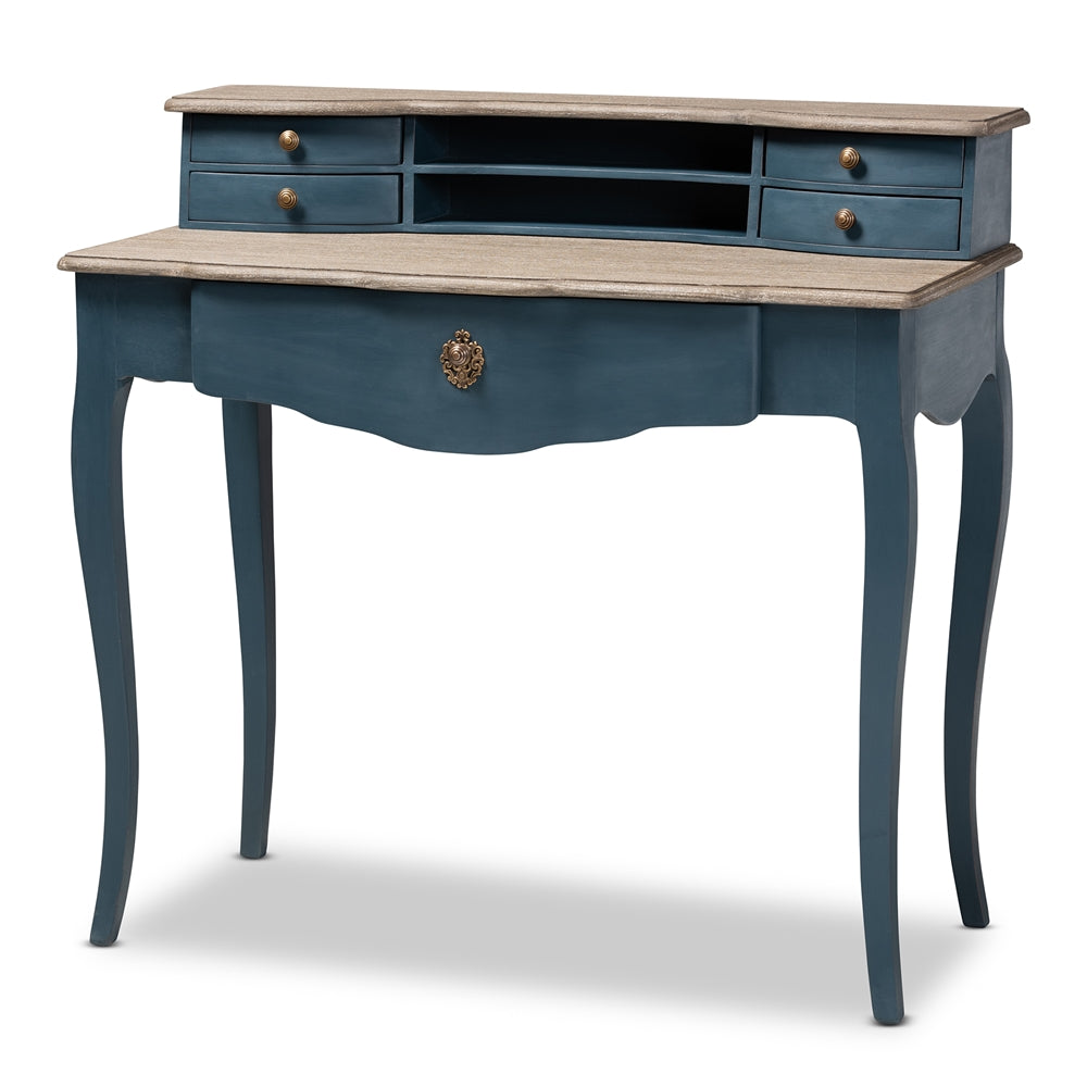 Baxton Studio Celestine French Provincial Spruce Finished Wood Accent Writing Desk