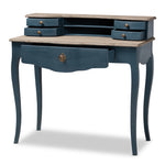 Load image into Gallery viewer, Baxton Studio Celestine French Provincial Blue Spruce Finished Wood Accent Writing Desk
