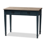 Load image into Gallery viewer, Baxton Studio Dauphine French Provincial Spruce Blue Accent Writing Desk
