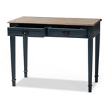 Load image into Gallery viewer, Baxton Studio Dauphine French Provincial Spruce Blue Accent Writing Desk
