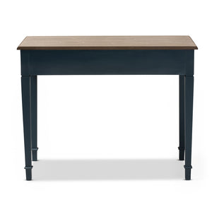 Baxton Studio Dauphine French Provincial Spruce Blue Accent Writing Desk