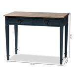 Load image into Gallery viewer, Baxton Studio Dauphine French Provincial Spruce Blue Accent Writing Desk
