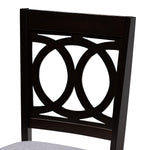 Load image into Gallery viewer, Baxton Studio Louisa Modern Grey Fabric And Dark Brown Finished Wood 5-Piece Dining Set
