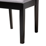 Load image into Gallery viewer, Baxton Studio Louisa Modern Grey Fabric And Dark Brown Finished Wood 5-Piece Dining Set
