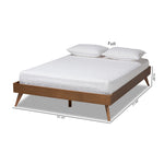 Load image into Gallery viewer, Baxton Studio Lissette Mid-Century Modern Walnut Brown Finished Wood Full Size Platform Bed Frame
