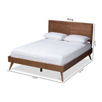 Load image into Gallery viewer, Baxton Studio Zenon Mid-Century Modern Walnut Brown Finished Wood Full Size Platform Bed
