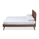 Load image into Gallery viewer, Baxton Studio Zenon Mid-Century Modern Walnut Brown Finished Wood Full Size Platform Bed
