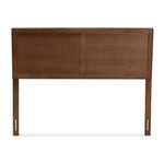 Load image into Gallery viewer, Baxton Studio Raya Mid-Century Modern Walnut Brown Finished Wood Full Size Headboard
