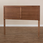 Load image into Gallery viewer, Baxton Studio Raya Mid-Century Modern Walnut Brown Finished Wood Full Size Headboard
