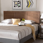 Load image into Gallery viewer, Baxton Studio Raya Mid-Century Modern Walnut Brown Finished Wood King Size Headboard
