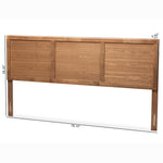 Load image into Gallery viewer, Baxton Studio Raya Mid-Century Modern Walnut Brown Finished Wood King Size Headboard
