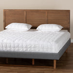 Load image into Gallery viewer, Baxton Studio Seren Mid-Century Modern Walnut Brown Finished Wood King Size Headboard
