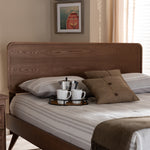 Load image into Gallery viewer, Baxton Studio Mailene Mid-Century Modern Walnut Brown Finished Wood King Size Headboard
