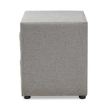 Load image into Gallery viewer, Baxton Studio Lepine Modern And Contemporary Gray Fabric Upholstered 2-Drawer Wood Nightstand
