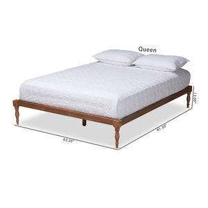 Baxton Studio Iseline Modern And Contemporary Walnut Brown Finished Wood Full Size Platform Bed Frame