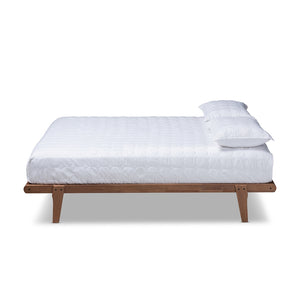 Baxton Studio Kaia Mid-Century Modern Finished Wood Platform Bed Frame