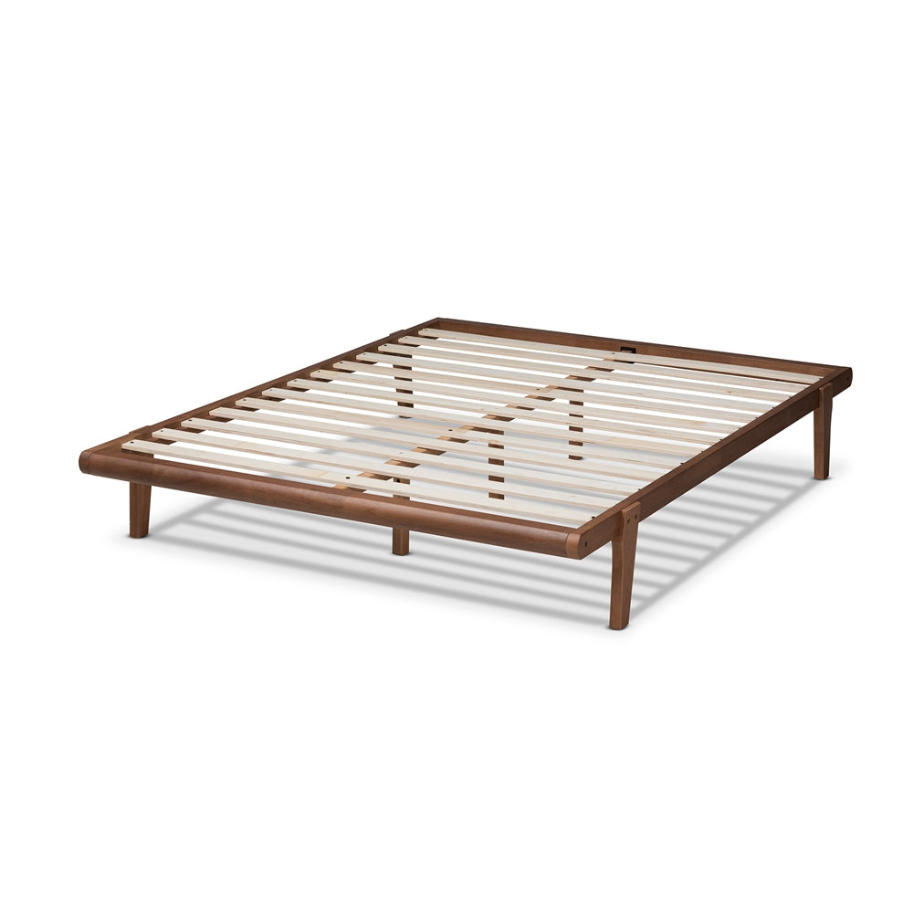 Baxton Studio Kaia Mid-Century Modern Finished Wood Platform Bed Frame