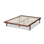 Load image into Gallery viewer, Baxton Studio Kaia Mid-Century Modern Walnut Brown Finished Wood Full Size Platform Bed Frame
