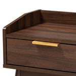 Load image into Gallery viewer, Baxton Studio Lena Mid-Century Modern Walnut Brown Finished 1-Drawer Wood Nightstand
