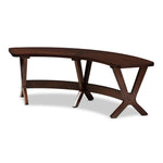 Load image into Gallery viewer, Baxton Studio Berlin Mid-Century Modern Walnut Finished Wood Curved Dining Bench
