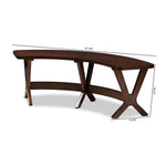 Load image into Gallery viewer, Baxton Studio Berlin Mid-Century Modern Walnut Finished Wood Curved Dining Bench
