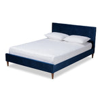 Load image into Gallery viewer, Baxton Studio Frida Glam And Luxe Royal Blue Velvet Fabric Upholstered Full Size Bed
