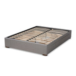 Load image into Gallery viewer, Baxton Studio Leni Modern And Contemporary Light Grey Fabric Upholstered 4-Drawer King Size Platform Storage Bed Frame
